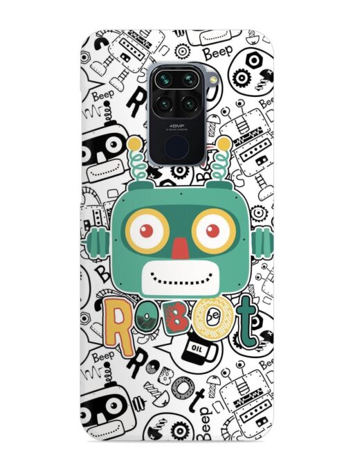 Robot Modern Seamless Pattern Snap Case for Xiaomi Redmi Note 9