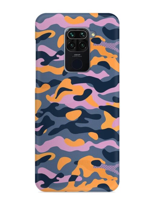 Camouflage Army Military English Orange Art Snap Case for Xiaomi Redmi Note 9 Zapvi