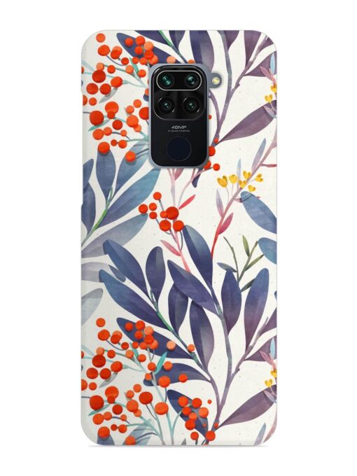 Seamless Floral Pattern Snap Case for Xiaomi Redmi Note 9