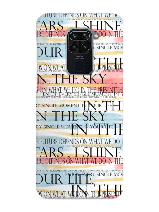 Seamless Slogans Pattern Snap Case for Xiaomi Redmi Note 9 Zapvi