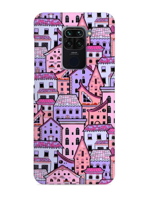 Seamless Pattern Houses Snap Case for Xiaomi Redmi Note 9 Zapvi