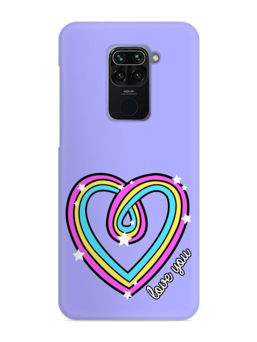 Colorful Rainbow Heart Snap Case for Xiaomi Redmi Note 9