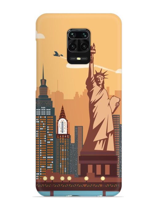 New York Statue Of Liberty Architectural Scenery Snap Case for Xiaomi Redmi Note 9 Pro Zapvi