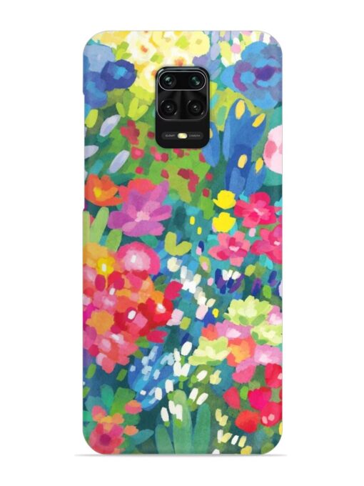 Watercolor Flower Art Snap Case for Xiaomi Redmi Note 9 Pro Zapvi