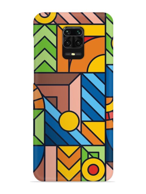 Colorful Geometric Snap Case for Xiaomi Redmi Note 9 Pro Zapvi