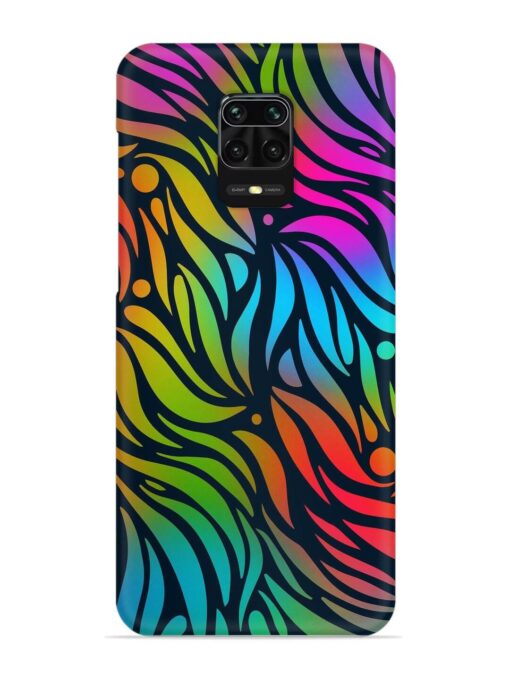 Abstract Leaf Design Snap Case for Xiaomi Redmi Note 9 Pro Zapvi