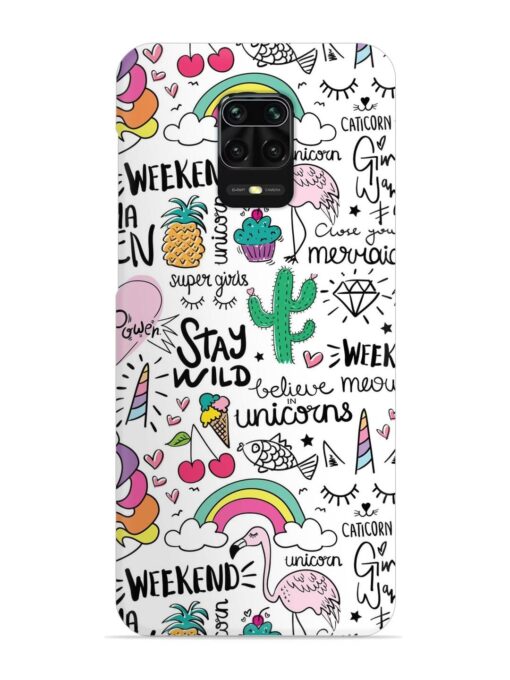 Unicorn Ice Cream Snap Case for Xiaomi Redmi Note 9 Pro