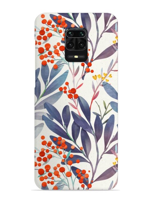 Seamless Floral Pattern Snap Case for Xiaomi Redmi Note 9 Pro