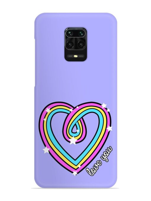 Colorful Rainbow Heart Snap Case for Xiaomi Redmi Note 9 Pro