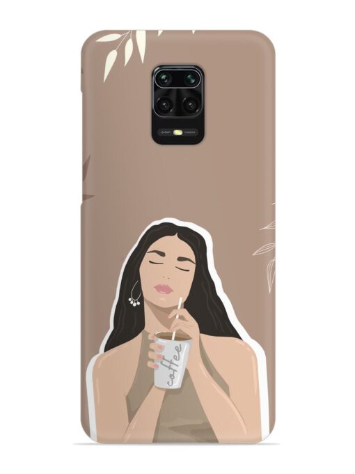 Girl With Coffee Snap Case for Xiaomi Redmi Note 9 Pro Zapvi