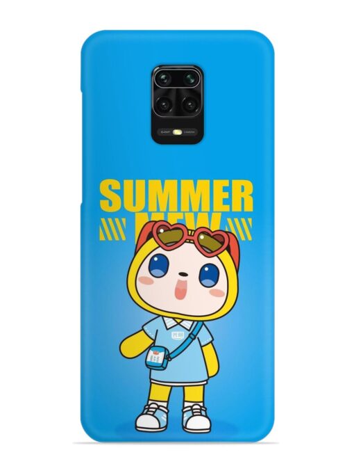 Summer Mew Cartoon Snap Case for Xiaomi Redmi Note 9 Pro