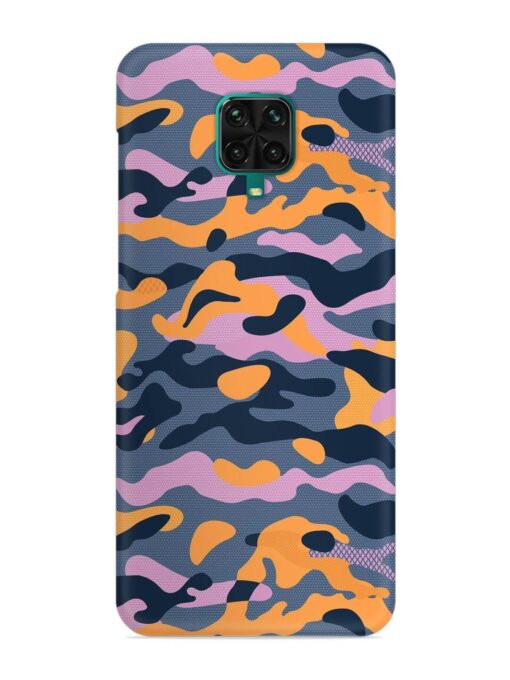 Camouflage Army Military English Orange Art Snap Case for Xiaomi Redmi Note 9 Pro Max Zapvi