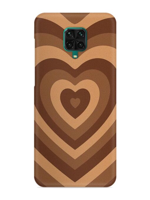 Brown Heart Snap Case for Xiaomi Redmi Note 9 Pro Max Zapvi