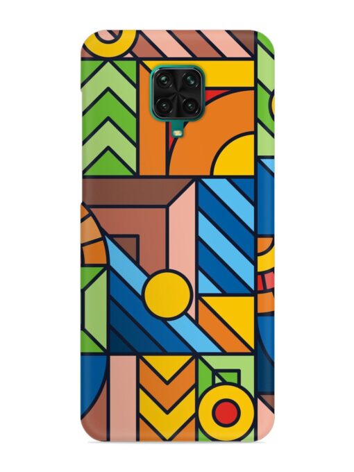 Colorful Geometric Snap Case for Xiaomi Redmi Note 9 Pro Max Zapvi