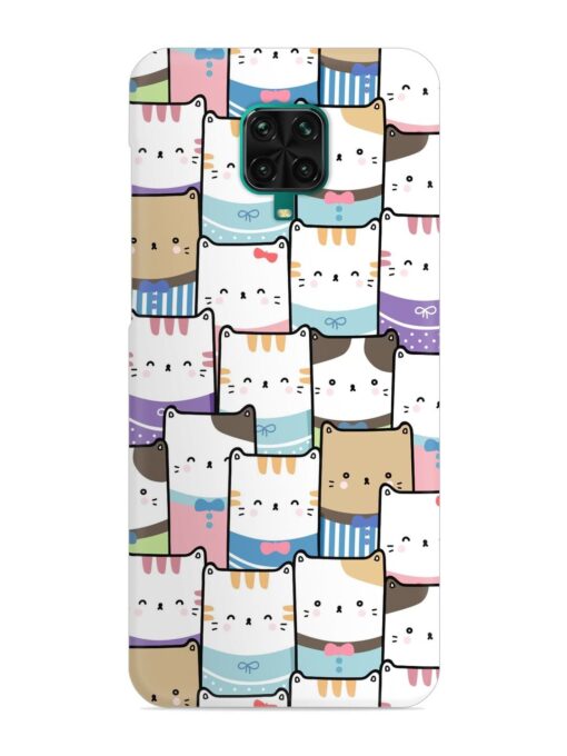 Cute Adorable Cat Snap Case for Xiaomi Redmi Note 9 Pro Max Zapvi