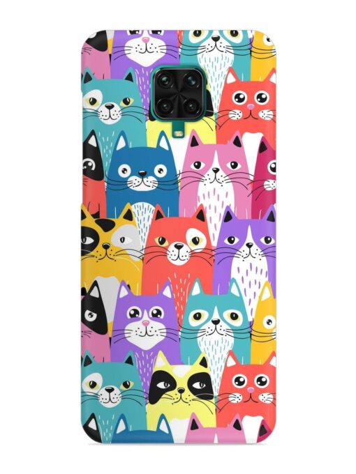 Funny Cartoon Cats Snap Case for Xiaomi Redmi Note 9 Pro Max Zapvi