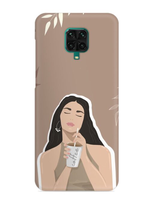 Girl With Coffee Snap Case for Xiaomi Redmi Note 9 Pro Max Zapvi