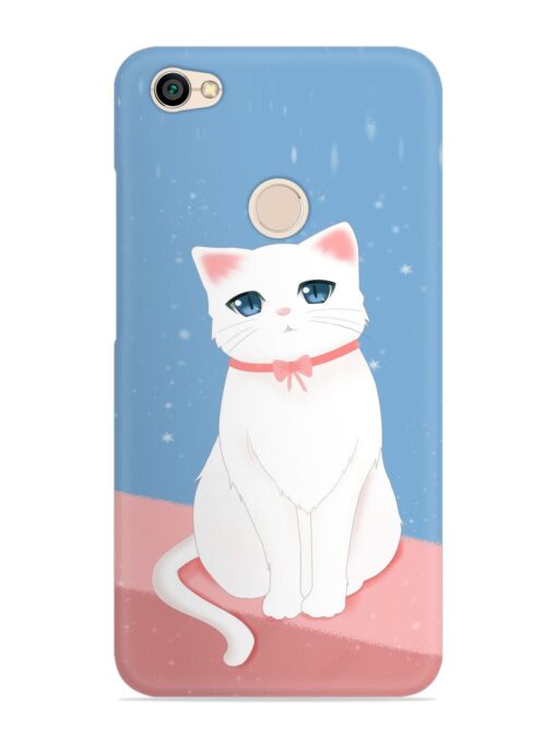 Cute White Cat Snap Case for Xiaomi Redmi Y1 Zapvi