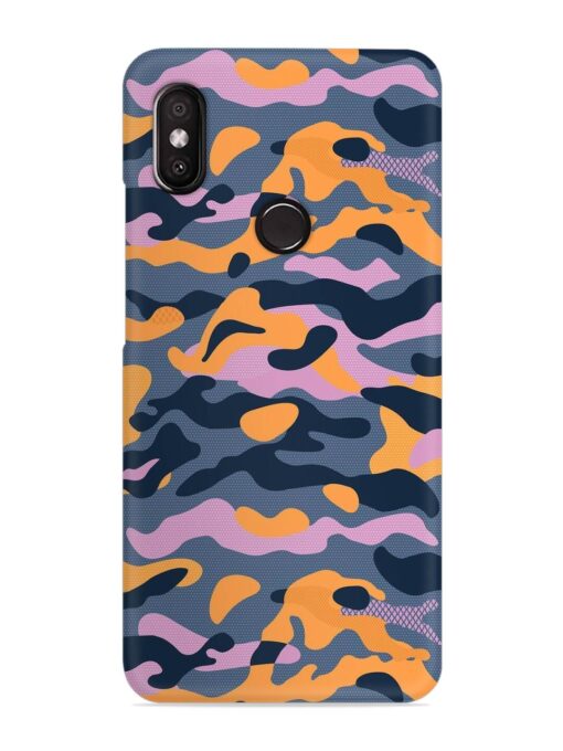 Camouflage Army Military English Orange Art Snap Case for Xiaomi Redmi Y2 Zapvi