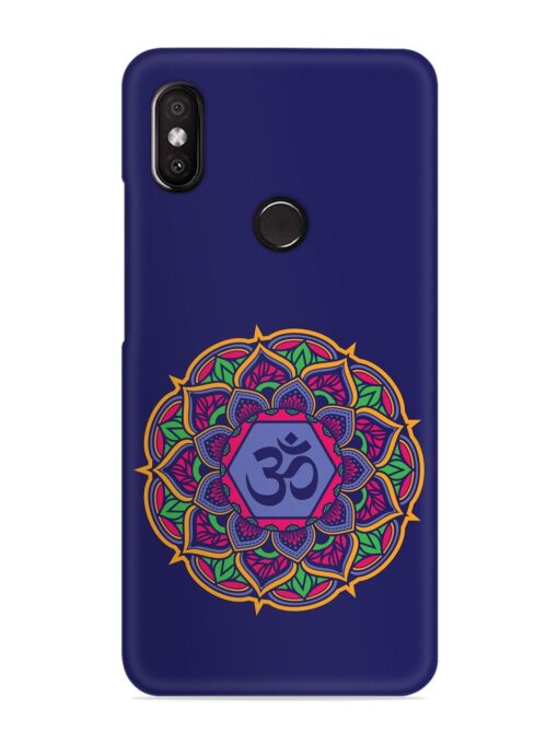 Om Mandala Art Blue Snap Case for Xiaomi Redmi Y2 Zapvi