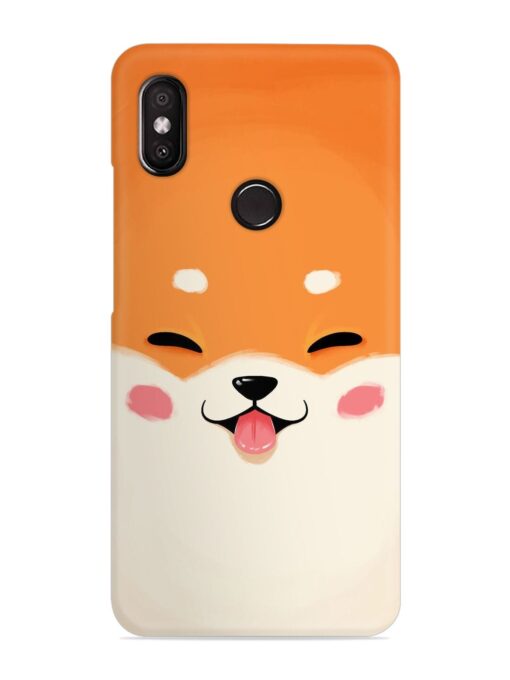 Cute Dog Face Vector Snap Case for Xiaomi Redmi Y2 Zapvi