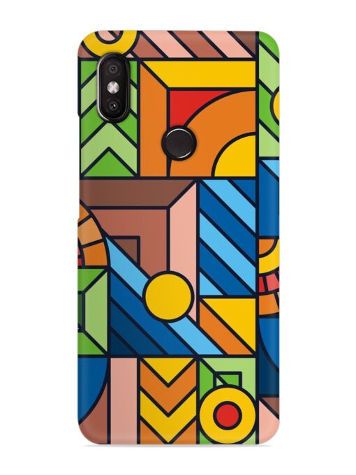 Colorful Geometric Snap Case for Xiaomi Redmi Y2 Zapvi