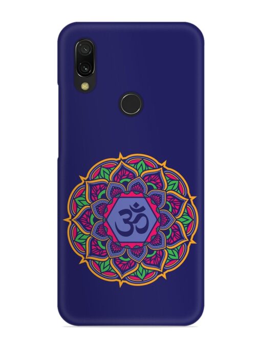 Om Mandala Art Blue Snap Case for Xiaomi Redmi Y3 Zapvi