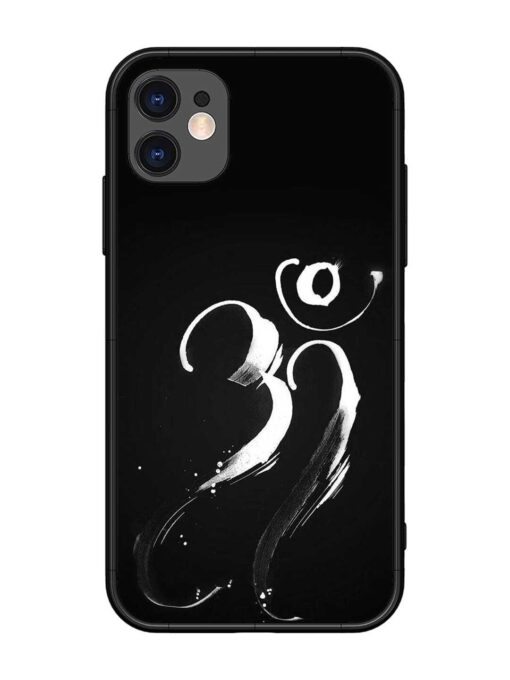 Om Logo Glossy Metal Phone Cover for Apple Iphone 11 Zapvi