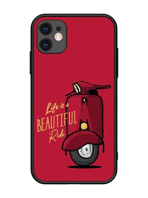 Life Is Beautiful Rides Glossy Metal Phone Cover for Apple Iphone 11 Zapvi