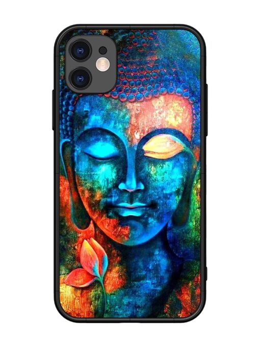 Buddha Painting Glossy Metal Phone Cover for Apple Iphone 11 Zapvi