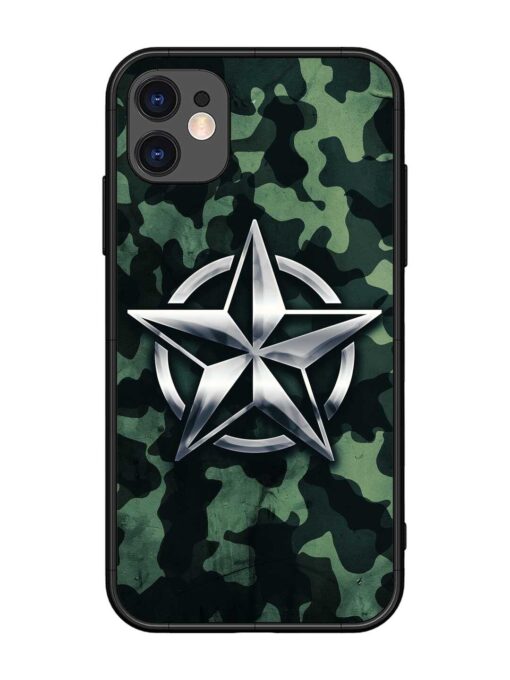 Indian Army Star Design Glossy Metal Phone Cover for Apple Iphone 11 Zapvi