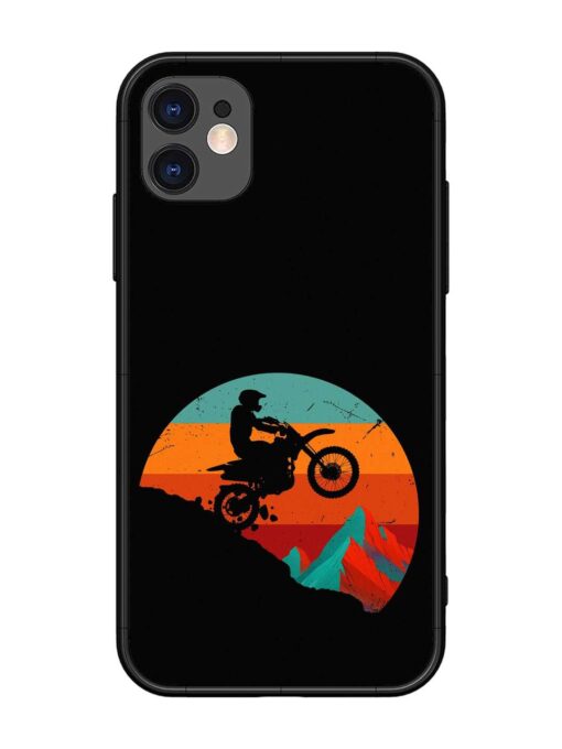 Mountain Bike Glossy Metal Phone Cover for Apple Iphone 11 Zapvi