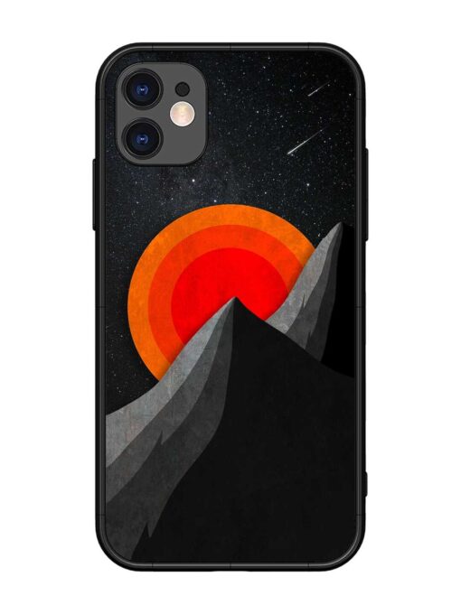 Black Mountain Glossy Metal Phone Cover for Apple Iphone 11 Zapvi