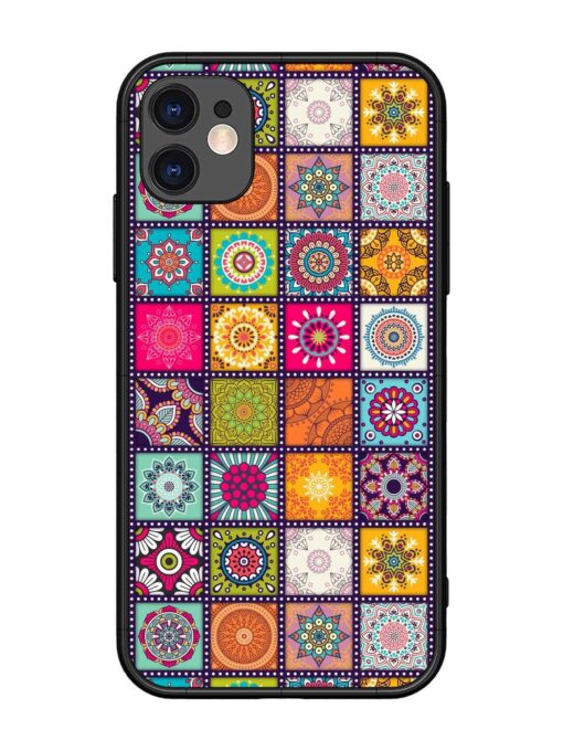 Seamless Pattern Vintage Glossy Metal Phone Cover for Apple Iphone 11 Zapvi