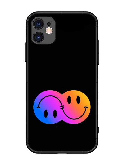 Gradient Smile Art Glossy Metal TPU Phone Cover for Apple Iphone 11 Zapvi