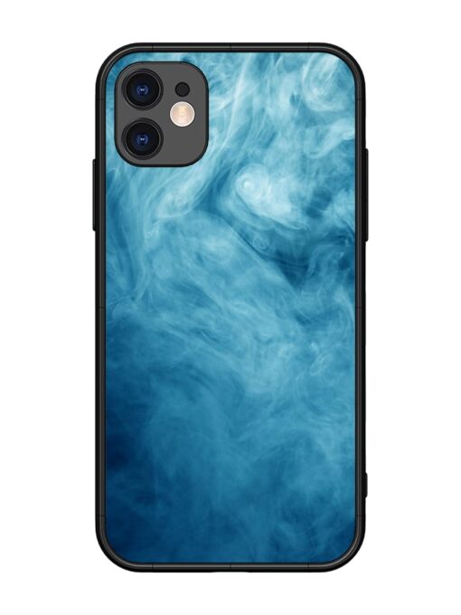 Blue Smoke Art Glossy Metal Phone Cover for Apple Iphone 11 Zapvi