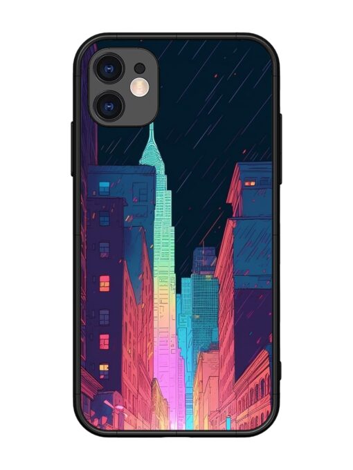 Minimal City Art Glossy Metal Phone Cover for Apple Iphone 11 Zapvi