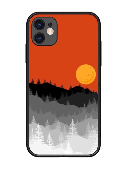 Mountain Lofi Sun Glossy Metal Phone Cover for Apple Iphone 11 Zapvi