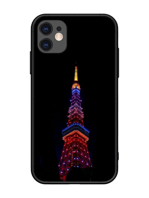 Eiffel Tower Night View Glossy Metal Phone Cover for Apple Iphone 11 Zapvi