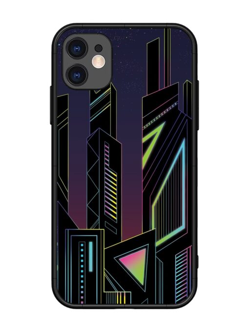 Neon Dreamscape Glossy Metal Phone Cover for Apple Iphone 11 Zapvi