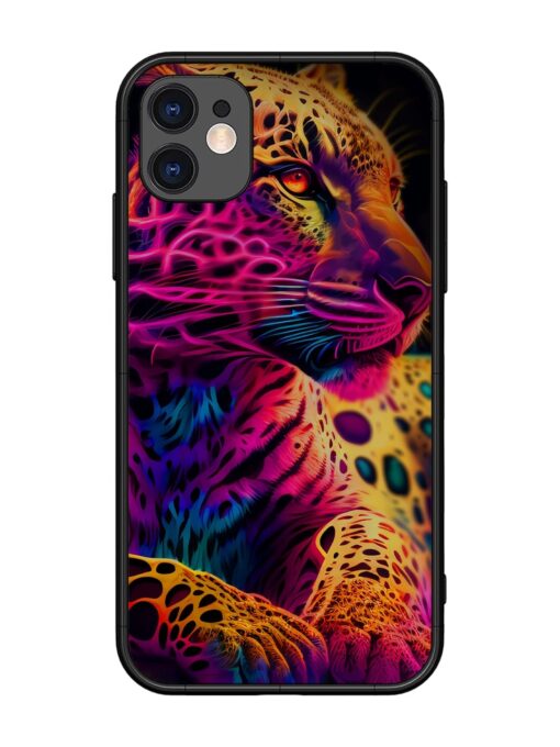 Leopard Art Glossy Metal Phone Cover for Apple Iphone 11 Zapvi