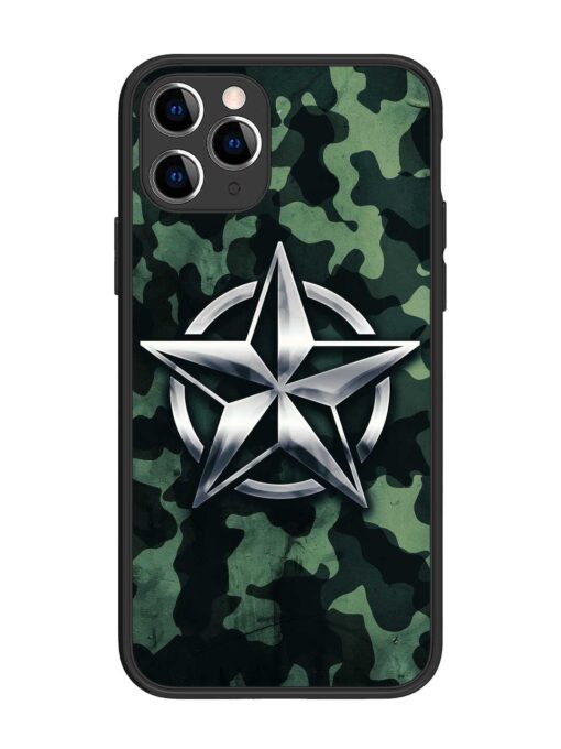 Indian Army Star Design Glossy Metal Phone Cover for Apple Iphone 11 Pro Zapvi