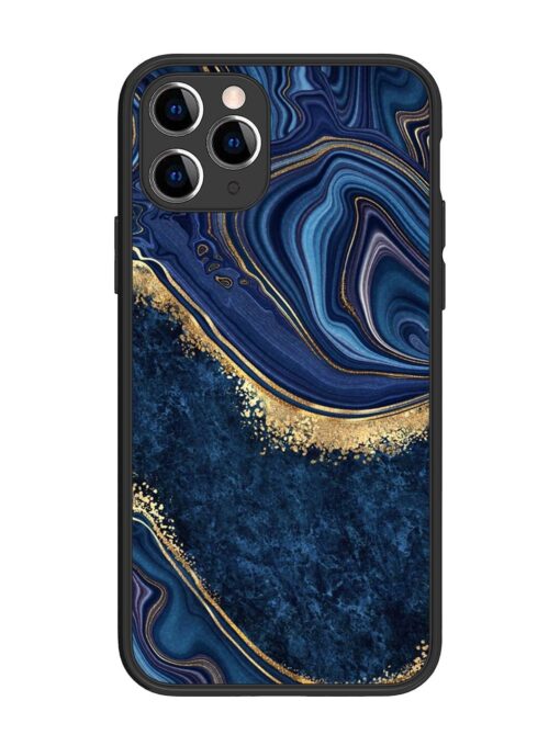 Abstract Background Blue Glossy Metal TPU Phone Cover for Apple Iphone 11 Pro Zapvi