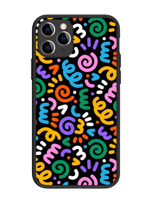 Colorful Seamless Vector Glossy Metal Phone Cover for Apple Iphone 11 Pro Zapvi