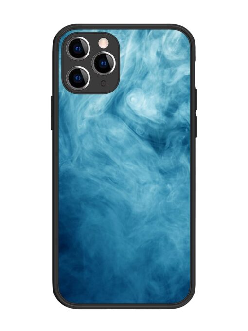 Blue Smoke Art Glossy Metal Phone Cover for Apple Iphone 11 Pro Zapvi