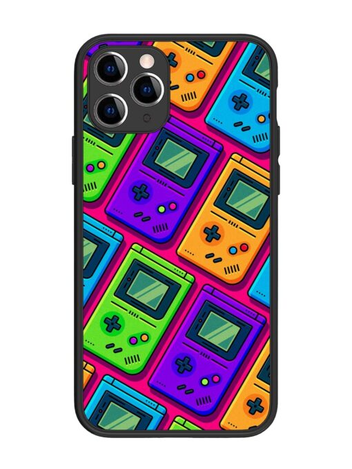 Game Seamless Pattern Glossy Metal Phone Cover for Apple Iphone 11 Pro