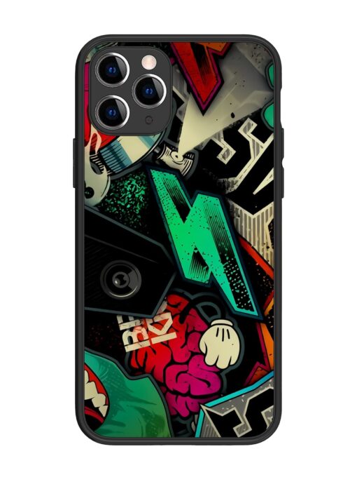 Graffiti Art Glossy Metal Phone Cover for Apple Iphone 11 Pro