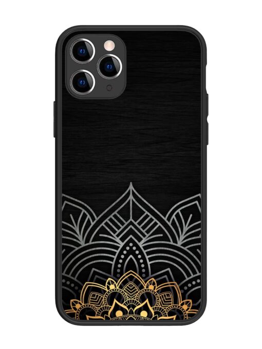 Decorative Golden Pattern Glossy Metal Phone Cover for Apple Iphone 11 Pro Zapvi