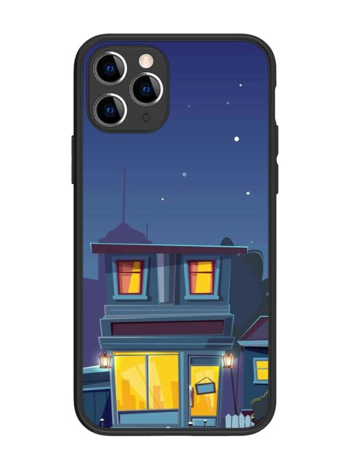 Vector Night House Glossy Metal Phone Cover for Apple Iphone 11 Pro Zapvi