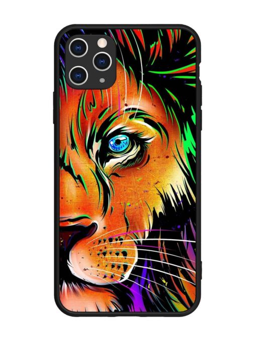 Colorful Lion Design Glossy Metal TPU Phone Cover for Apple Iphone 11 Pro Max Zapvi